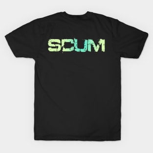 SCUM Funny Cool Text Word V T-Shirt